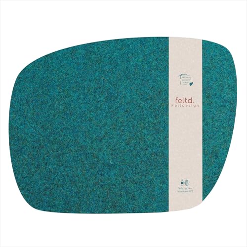Eco-Filz Tischset Platzset Paros in vielen Farben und verschiedenen Set-Größen (4, Petrol) von Feltd.