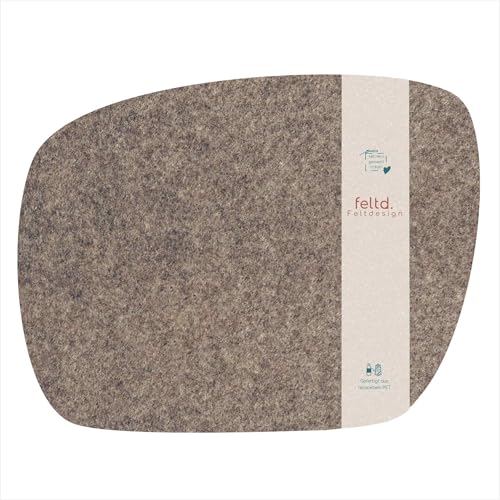 Eco-Filz Tischset Platzset Paros in vielen Farben und verschiedenen Set-Größen (4, Walnut) von Feltd.