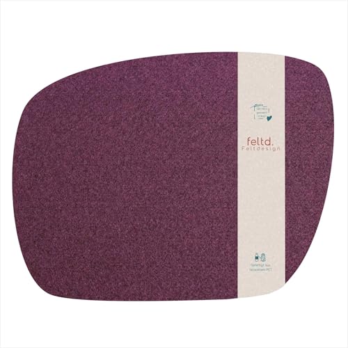 Eco-Filz Tischset Platzset Paros in vielen Farben und verschiedenen Set-Größen (6, Eggplant) von Feltd.