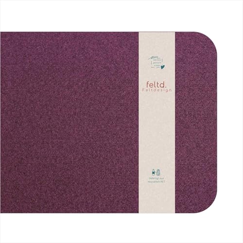 Eco-Filz Tischset Platzset mit runden Ecken(2, Eggplant) von Feltd.