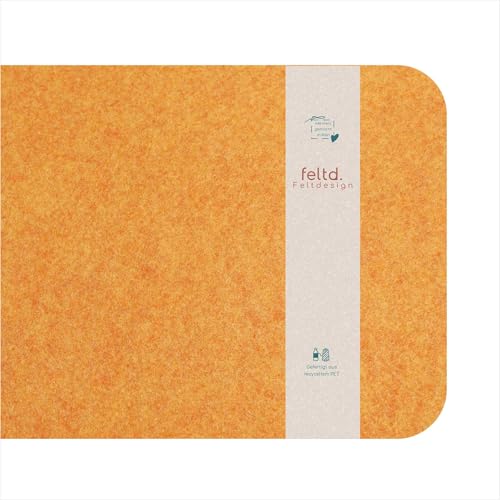Eco-Filz Tischset Platzset mit runden Ecken (2, Mango) von Feltd.