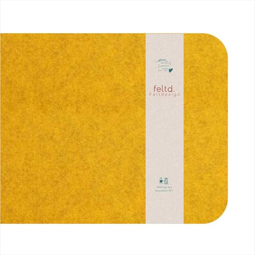Eco-FilzTischset Platzset mit runden Ecken (2, Curry) von Feltd.