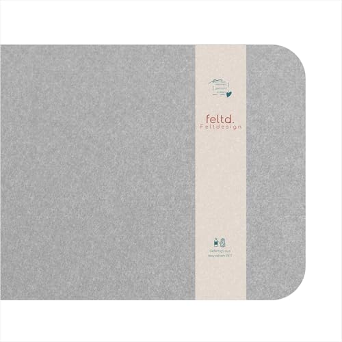 Eco-FilzTischset Platzset mit runden Ecken (2, Stone) von Feltd.