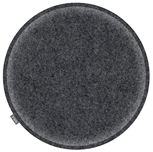 Feltd. Eco Filz Auflage Ø 34cm Kissen rund universal Sitzauflage gepolstert inkl. Antirutschbeschichtung von Feltd.