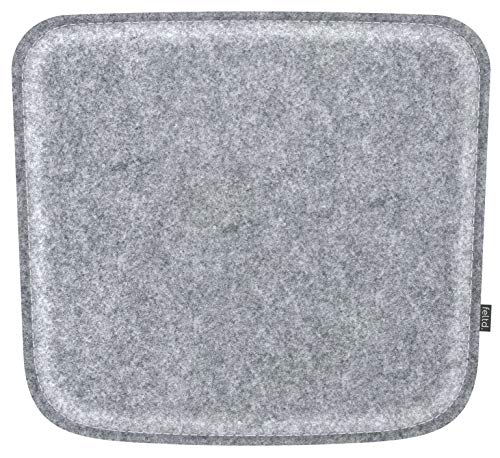 Feltd. Eco Filz Kissen geeignet für Muuto - Fiber Armchair - 29 Farben - optional inkl. Antirutsch und gepolstert (Graumeliert) von Feltd.