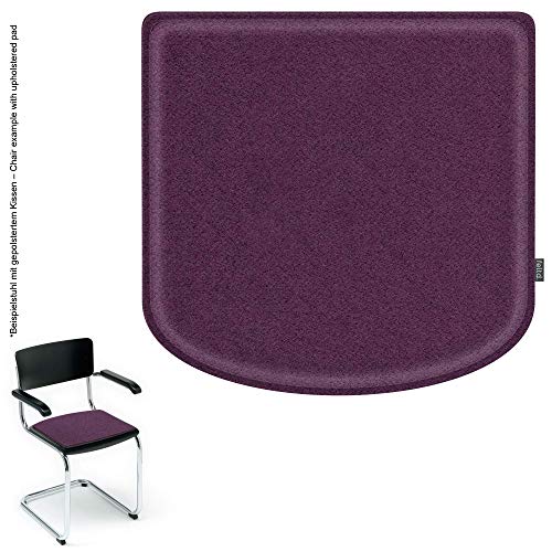 Feltd. Eco Filz Kissen geeignet für Thonet/Breuer Modell S43-29 Farben - optional inkl. Antirutsch und gepolstert! (Schwarzblau) von Feltd.