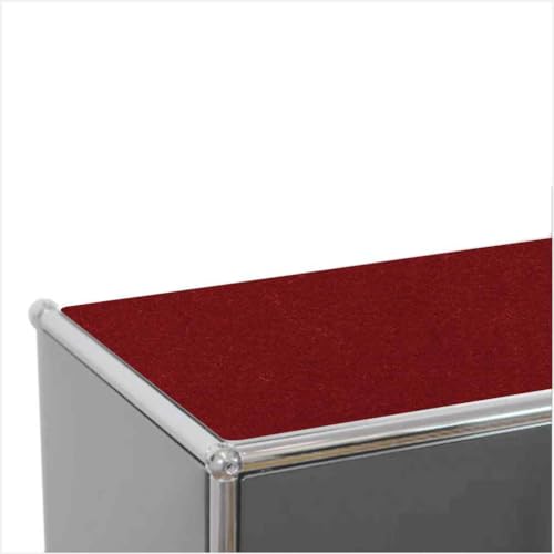 Eco Filzauflage geeignet für USM Haller Möbel inkl. Antirutschmatte (Bordeaux, 48,5 x 73,5cm) von Feltd.