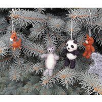 Filz Weihnachtsbaumschmuck, Hängende Dekorationen, Schöne Natürliche Wolle Plüschtiere, Weihnachtsgeschenkidee Des Kindes von FeltedArtDavilta