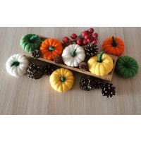 Kürbisse Halloween Dekor, Thanksgiving Herbst Filz Kürbis Ornament von FeltedArtDavilta