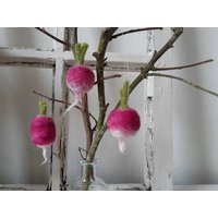 Rettich-Ornament - Filz Gemüse Essen-Ornamente Filz-Nahrung Filz-Urlaub-Ornament Gefilztes Gefilzte Gemüsegirlande Rettich-Ornament - Filz Gemüse Essen-Ornamente Filz-Nahrung Filz-Urlaub-Ornament Gefilztes Gefilzte Gemüsegirlande von FeltedDecorations
