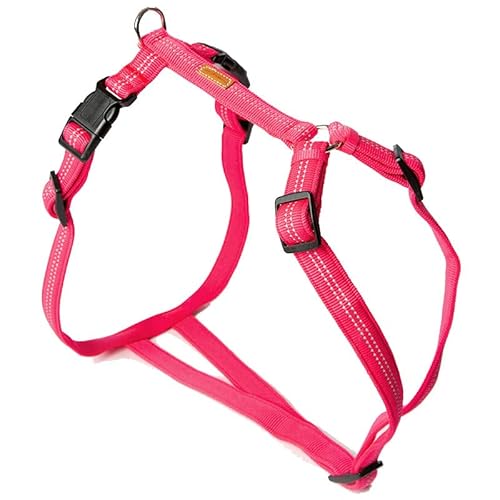 Feltmann Hundegeschirr - Super Soft, pink, reflektierend, Bauchumfang 50-65 cm, 20 mm Bandbreite von Feltmann