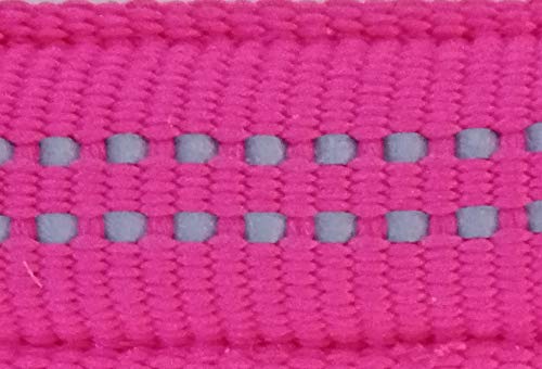 Feltmann Hundegeschirr - Super Soft, pink, reflektierend, Bauchumfang 70-90 cm, 25 mm Bandbreite von Feltmann