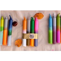 Dip-Dye-Kerzen | Kerzen 4Er-Set |Tischkerzen Handgemachte Bunte Hygge-Deko von Feltmoonstudio