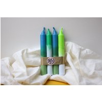 Dip-Dye-Kerzen | Kerzen 4Er-Set Tischkerzen Handgemachte Bunte Hygge-Deko von Feltmoonstudio