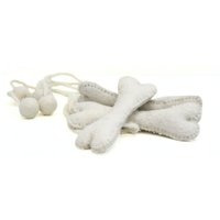 Handgefertigtes Knochenspielzeug Für Hunde - Interaktives Filzspielzeug Haustiere Knochenapplikation Trittspielzeug 4 Stück Geschenk Ihre von FeltnPet