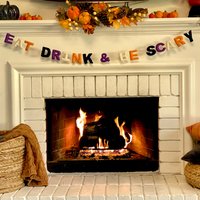 Eat Drink & Be Gruselige Halloween Girlande/ Wollgirlande/ Herbstgirlande/ Wollfilz Letter Banner/ Herbst Mantel Dekor/ Banner von FeltnPlay