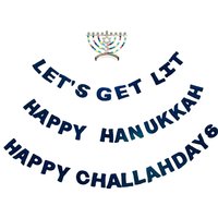 Fröhliche Hanukkah Girlande/ Weihnachtsgirlande/ Chanukah Filzkugelgirlande/ Filz Letter Banner/ Herbst Mantel Dekor/ Banner von FeltnPlay