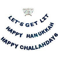 Fröhliche Hanukkah Girlande/ Weihnachtsgirlande/ Chanukah Filzkugelgirlande/ Filz Letter Banner/ Herbst Mantel Dekor/ Banner von FeltnPlay