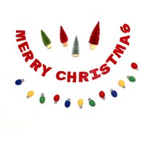 Rote Weihnachtsgirlande/ Weihnachtsgirlande/Weihnachtsgirlande/ Vintage Weihnachten/ Merry Christmas Mantel Dekor/ Banner Rote Weihnachtsgirlande/ Weihnachtsgirlande/Weihnachtsgirlande/ Vintage Weihnachten/ Merry Christmas Mantel Dekor/ Banner von FeltnPlay