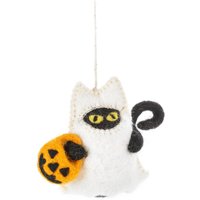 Boo Katze - Nadelgefilzt Wollfilz Fair Trade Halloween Herbstlich Dekoration Nachhaltig Gespenst von Feltsogoodltd