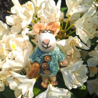 Nadel Gefilzte Maus Susie Dekoration Handgemachte Wolle Tier Hänger Nadel Gefilzte Maus Susie Dekoration Handgemachte Wolle Tier Hänger von Feltsogoodltd