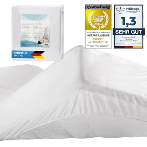 Feluna® wasserundurchlässige Molton Matratzenauflage wasserdichte Betteinlage Matratzenschoner aus Flanell 200x200cm von Feluna