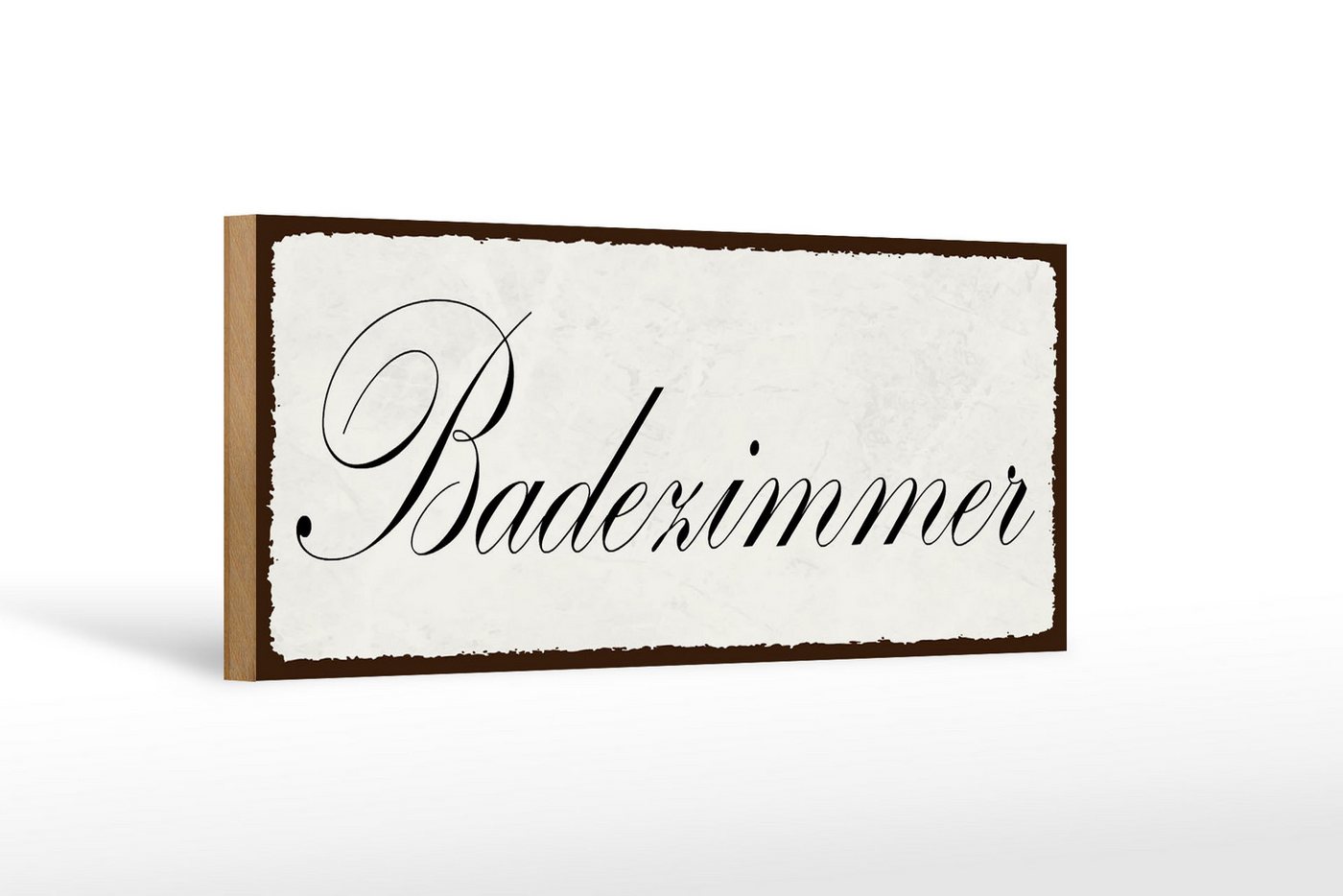 Femer GmbH Holzbild Hinweis 27x10cm Badezimmer, Hinweise und Warnungen (1 St), Glatte Holzfaserplatte (MDF), vorn beschichtet von Femer GmbH