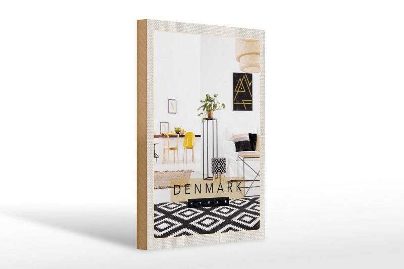 Femer GmbH Holzbild Reise 20x30cm Dänemark Wohneinrichtung Tisch, (1 St), Glatte Holzfaserplatte (MDF), vorn beschichtet von Femer GmbH