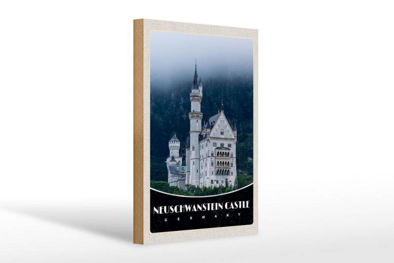 Femer GmbH Holzbild Reise 20x30cm Neuschwanstein Schloss Marienbrücke, (1 St), Glatte Holzfaserplatte (MDF), vorn beschichtet von Femer GmbH