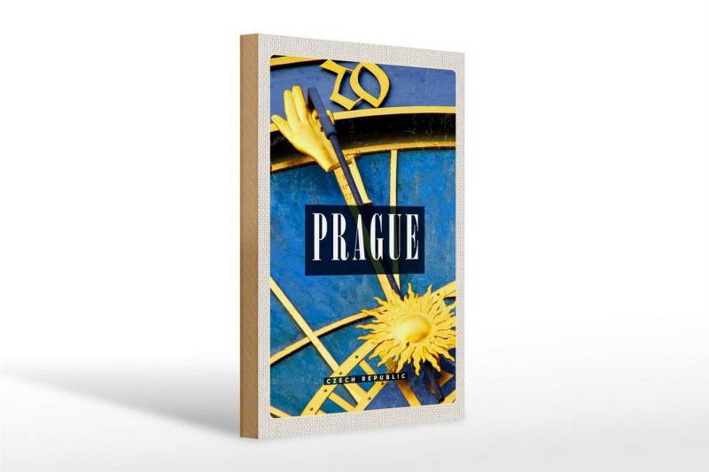 Femer GmbH Holzbild Reise 20x30cm Prague Prag astronomische Uhr, (1 St), Glatte Holzfaserplatte (MDF), vorn beschichtet von Femer GmbH