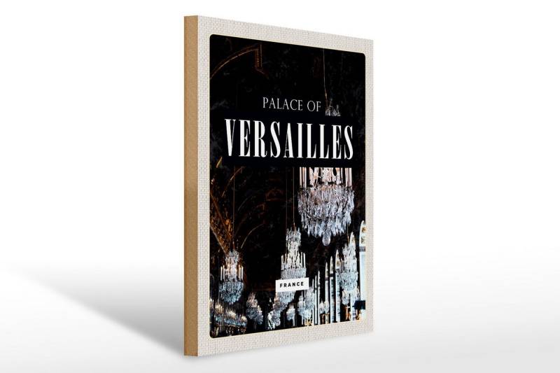Femer GmbH Holzbild Reise 30x40cm Palace of Versailles France Schloss, (1 St), Glatte Holzfaserplatte (MDF), vorn beschichtet von Femer GmbH