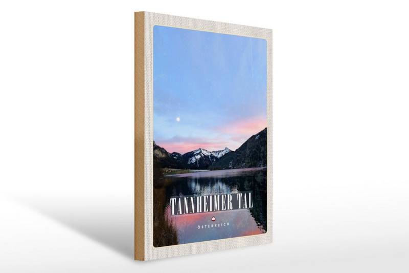 Femer GmbH Holzbild Reise 30x40cm Tannheimer Tal See Natur Sonnenaufgang, (1 St), Glatte Holzfaserplatte (MDF), vorn beschichtet von Femer GmbH