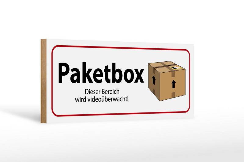 Femer GmbH Holzbild Spruch 27x10 cm Paketbox Video, (1 St), Glatte Holzfaserplatte (MDF), vorn beschichtet von Femer GmbH