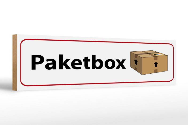 Femer GmbH Holzbild Spruch 46x10 cm Paketbox, (1 St), Glatte Holzfaserplatte (MDF), vorn beschichtet von Femer GmbH