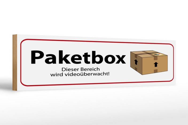 Femer GmbH Holzbild Spruch 46x10 cm Paketbox Video, (1 St), Glatte Holzfaserplatte (MDF), vorn beschichtet von Femer GmbH