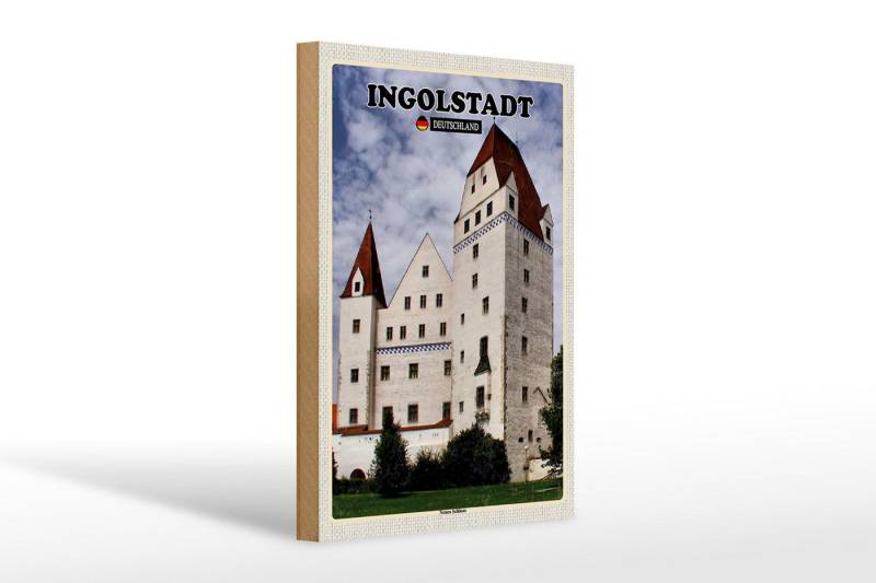 Femer GmbH Holzbild Städte Ingolstadt Neues Schloss 20x30cm, (1 St), Glatte Holzfaserplatte (MDF), vorn beschichtet von Femer GmbH