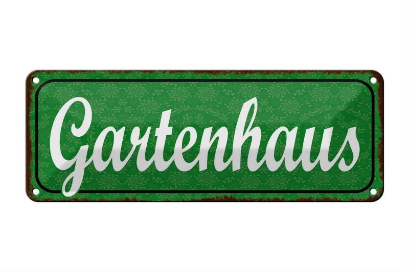Femer GmbH Metallschild Hinweis 27x10cm Gartenhaus, (1 St), gewölbte Oberfläche, abgerundete Ecken, umgeschlagene Kanten von Femer GmbH