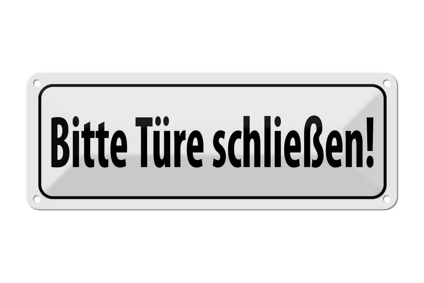 Femer GmbH Metallschild Hinweis 27x10cm bitte Türen schließen, (1 St), gewölbte Oberfläche, abgerundete Ecken, umgeschlagene Kanten von Femer GmbH