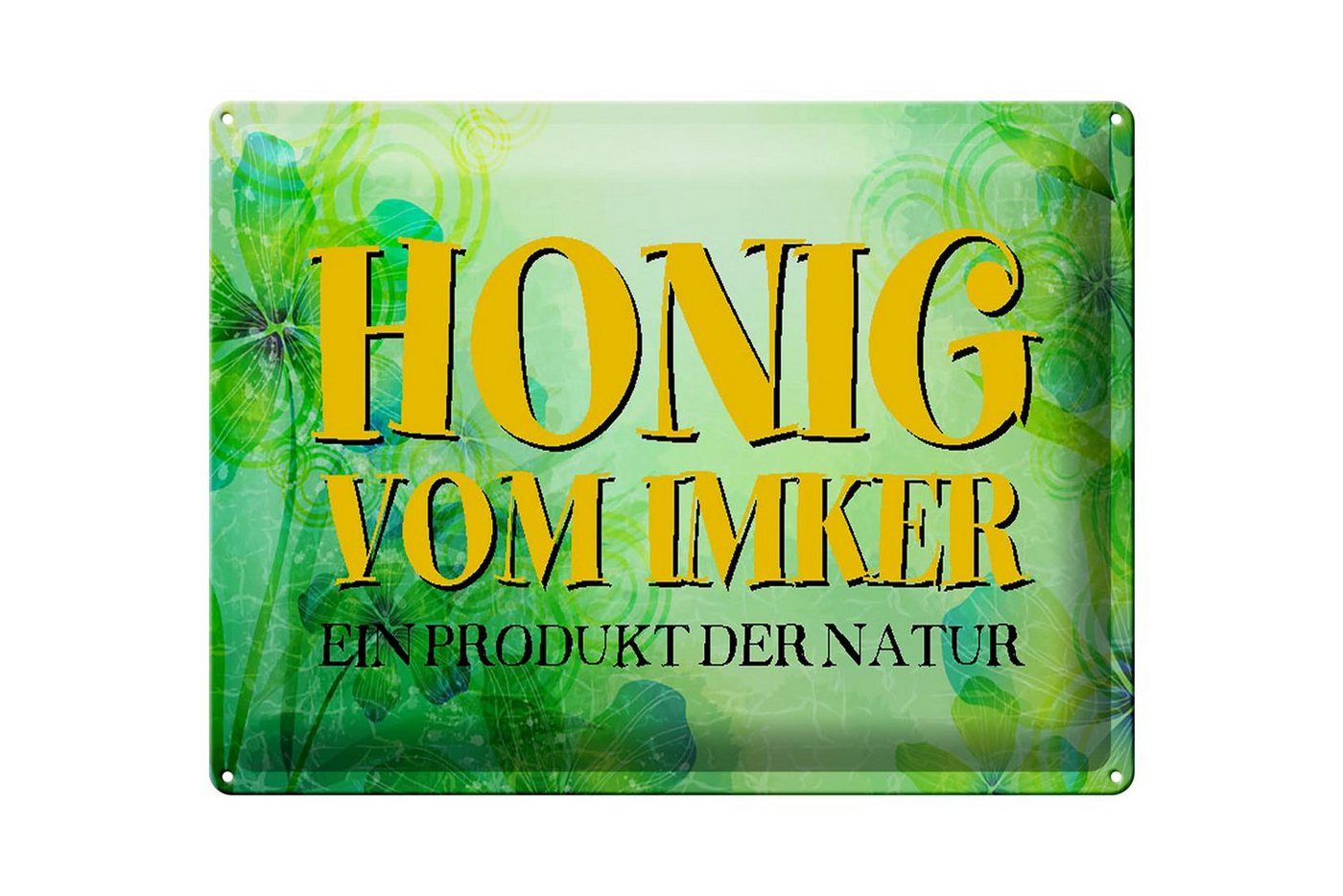 Femer GmbH Metallschild Spruch 40x30cm Honig Imker Produkt der Natur, (1 St), gewölbte Oberfläche, abgerundete Ecken, umgeschlagene Kanten von Femer GmbH