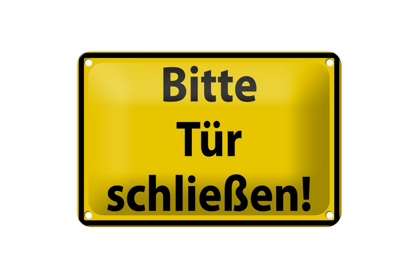 Femer GmbH Metallschild Warnschild 18x12cm Bitte Tür schließen, (1 St), gewölbte Oberfläche, abgerundete Ecken, umgeschlagene Kanten von Femer GmbH
