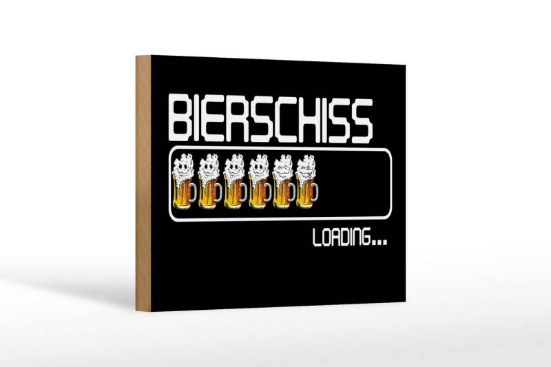 Femer GmbH Holzbild 18x12 cm Bierschiss Loading 6 Biergläser, Essen Trinken Genuss (1 St), Glatte Holzfaserplatte (MDF), vorn beschichtet von Femer GmbH