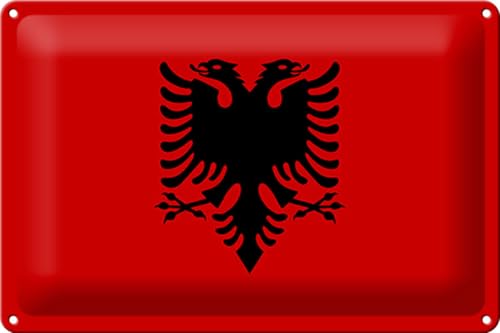 FEMER Blechschild Flagge Albanien 30x20cm Flag of Albania FEMER Blechschild Flagge Albanien 30x20cm Flag of Albania von FEMER