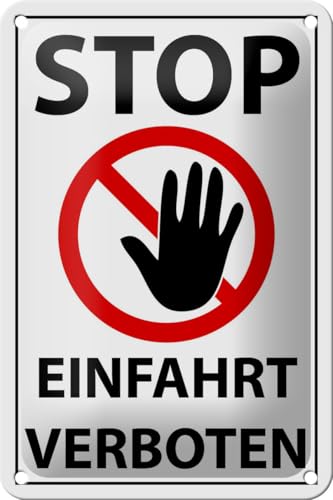 FEMER Blechschild Hinweis 12x18cm Stop Einfahrt verboten FEMER Blechschild Hinweis 12x18cm Stop Einfahrt verboten von FEMER