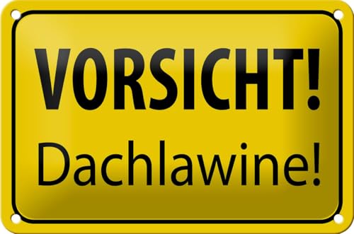 FEMER Blechschild Hinweis 18x12cm Vorsicht Dachlawine Warnschild FEMER Blechschild Hinweis 18x12cm Vorsicht Dachlawine Warnschild von FEMER