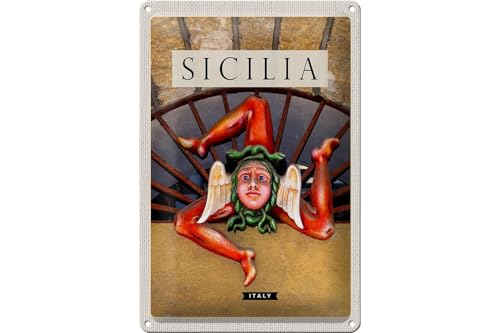 FEMER Blechschild Reise 20x30cm Sizilien Italien Skulptur Trinacria FEMER Blechschild Reise 20x30cm Sizilien Italien Skulptur Trinacria von FEMER