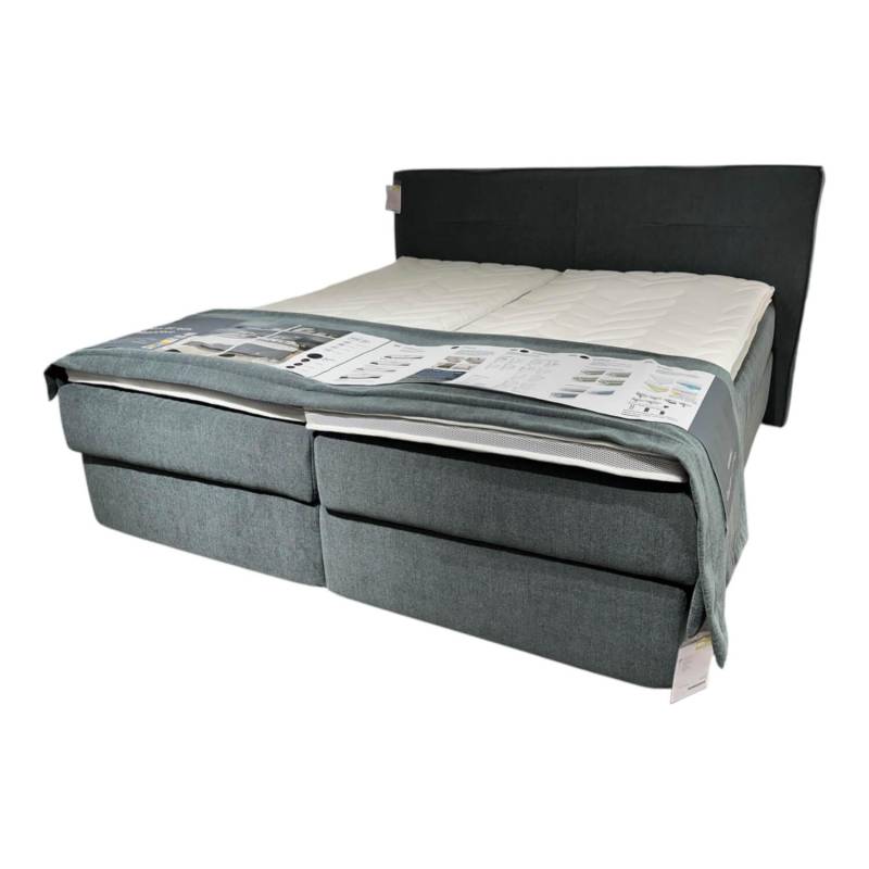 Bett Couture Stoff 8675 Blau mit 2 Matratzen Topper Plaid von Femira