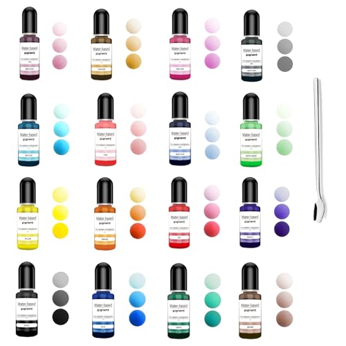 Femnow Farbe für Gießpulver, Gießpulver Farbe, Farbpigmente Gießpulver, 16 Farben Set für Beton Gips, Hochkonzentrierte Farbpigmente für Modellbau, Leicht lösliches Pulver, Betonfarbe Pulver Gipsfarbe Femnow Farbe für Gießpulver, Gießpulver Farbe, Farbpigmente Gießpulver, 16 Farben Set für Beton Gips, Hochkonzentrierte Farbpigmente für Modellbau, Leicht lösliches Pulver, Betonfarbe Pulver Gipsfarbe von Femnow
