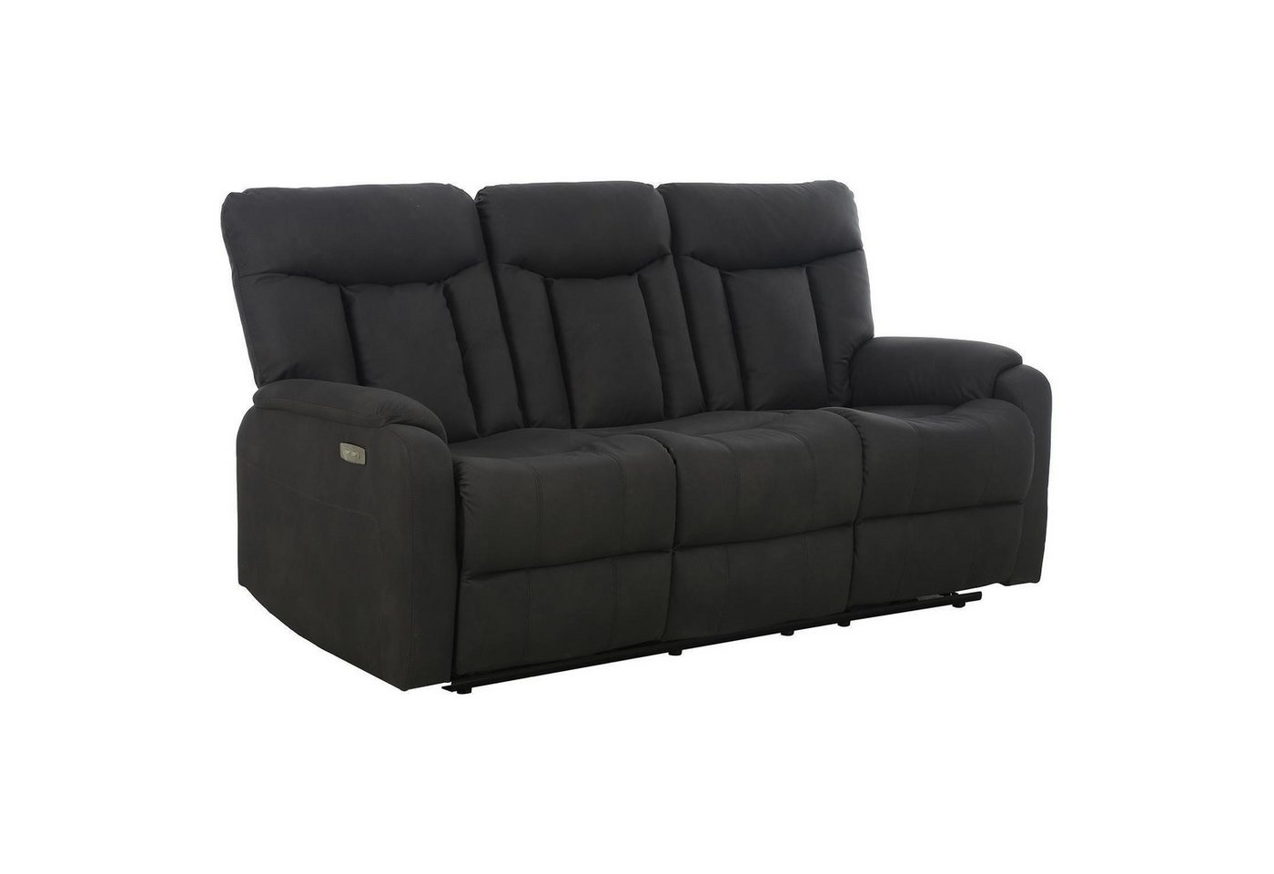 Femo Trade 3-Sitzer FM-3215, Anthrazit, Mikrofaser, USB-Anschluss, 1-motorig, elektrische Relaxfunktion, B 186 x H 100 x T 93 cm von Femo Trade