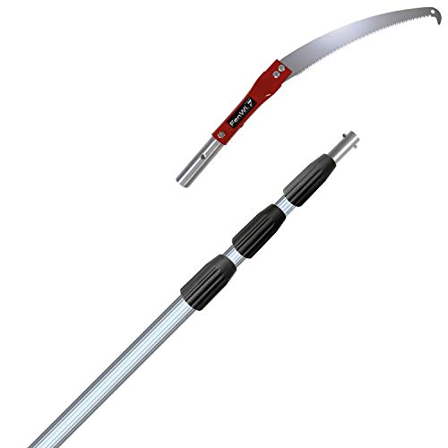 FenWi 6m Teleskop Astsäge Set mit gebogener Profi Baumsäge mit Haken und 600cm Alu Teleskopstange/ideal als Hochentaster mit dem Teleskopstiel I bis max. 8m Höhe sägen mit der Teleskopsäge FenWi 6m Teleskop Astsäge Set mit gebogener Profi Baumsäge mit Haken und 600cm Alu Teleskopstange/ideal als Hochentaster mit dem Teleskopstiel I bis max. 8m Höhe sägen mit der Teleskopsäge von FenWi