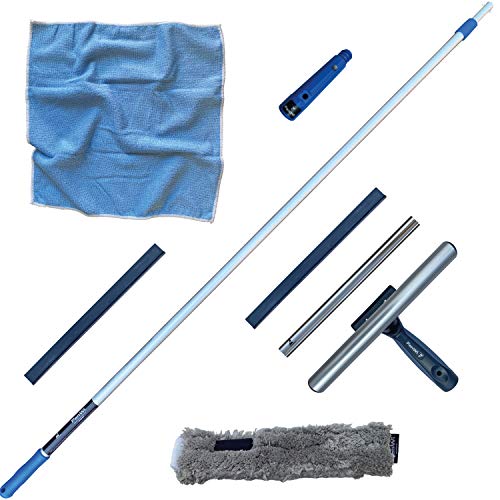 FenWi 3m Teleskop Fensterputzer Profi Set mit 25/30cm Kombi Einwascher/Abzieher, Gummilippe, Kombi Fensterwischer und 300cm Alu Teleskopstange für Wintergarten Fenster und Solaranlagen Reinigung FenWi 3m Teleskop Fensterputzer Profi Set mit 25/30cm Kombi Einwascher/Abzieher, Gummilippe, Kombi Fensterwischer und 300cm Alu Teleskopstange für Wintergarten Fenster und Solaranlagen Reinigung von FenWi
